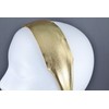 Gold faux leather fabric headband super extra wide hair band