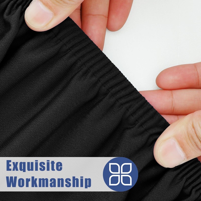 Moosfor Round Spandex Tablecloth 2 Pack, Elastic Fitted Waterproof Tablecloths