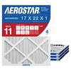 Aerostar 16.375x21.5x1 MERV 11 Air Filter, 4 Count, ACTUAL SIZE