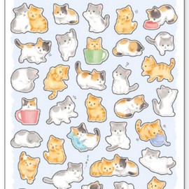 Mamemame Animal 80942 Animal Sticker Masking Tape Material [Cat]