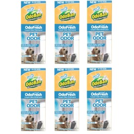 OdoBan OdoFresh Carpet and Room Deodorizer Powder for Home Smells and Odors Including Smoke, Pet Urine, Dogs, and Cat Litter, Fresh Linen Scent, 36 Ounces, Pack of 6