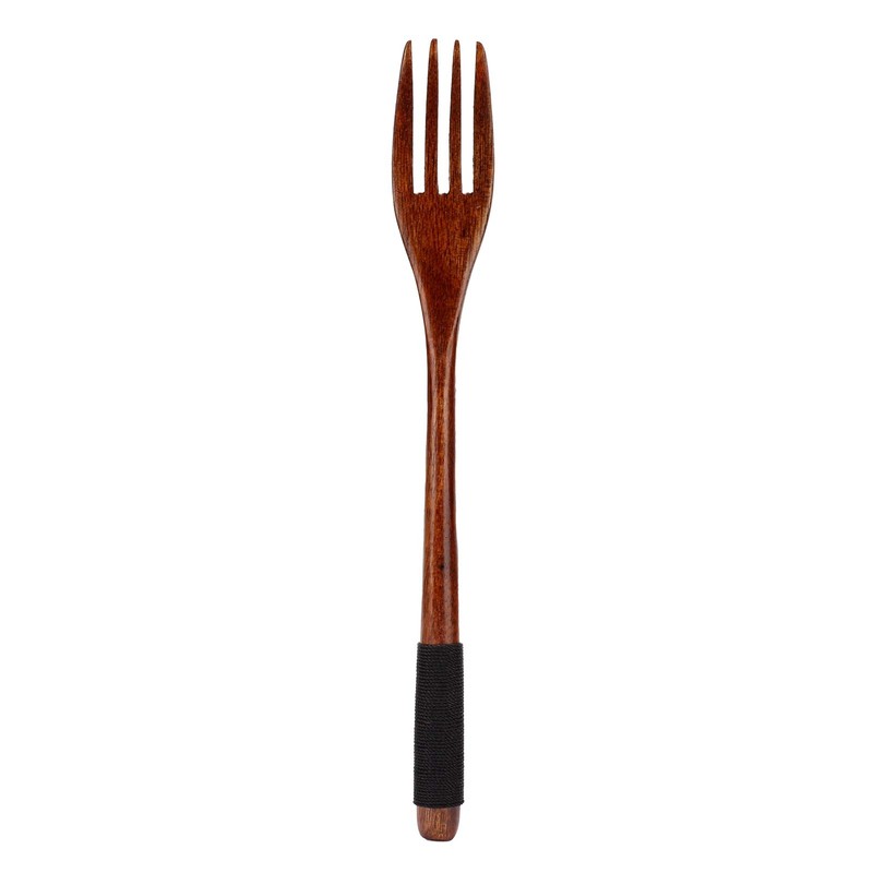 Tbest Wooden Fork, Waffle Iron, Kitchenware, Cutlery for Picnic, Barbecue,