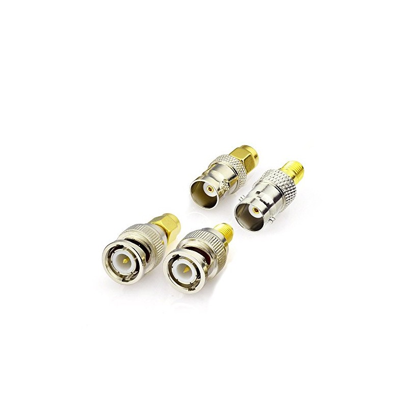Eightwood Antenna Adapter Kit SMA to BNC 4 Type for