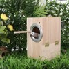 ANCLLO Durable Parakeet Nest Box Bird House Budgie Wood Breeding