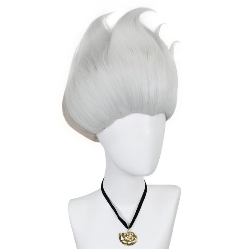 Pure Silver Wig for Men Silver Straight Cosplay Wigs for