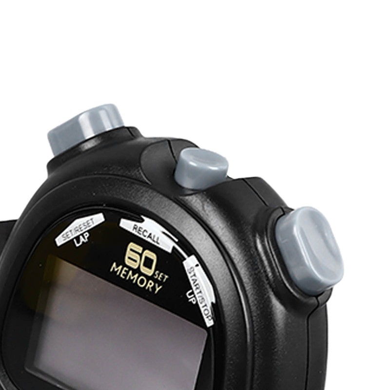 Stopwatch Timer 3 Rows and 60 Channels Larger Display Black