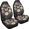 Quelytytrip Butterfly Hippie Floral Print Car Seat Cover for Women,Universal