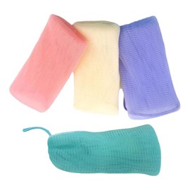 Beavorty 4 Uds Bolsa De Malla Espumosa De Jabón Bolsa Para Fregar Jabón Soportes De Jabón De Malla Bolsas De Jabón De Malla Para Barras De Jabón Calcetín De Jabón Pequeñas Bolsas De Jabón