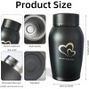 QESSUVNC Ashes Keepsake Urns - Small, Stainless Steel, Waterproof Cat