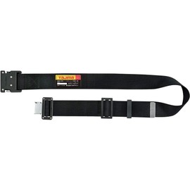 Tajima BWBL145-BK New Standard Safety Belt, Large Size, Black, Length 57.1 inches (145 cm), Forged with Strong Impact and Durability, One Touch Black Buckle, Extra Thick Nylon Belt with Strong Waist