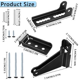 Reinforced Storm Door Closer Bracket, Screen Door Closer Replacement Part, Compatible with Andersen, Emco, Larson,Pella,40201 Door Repair Kit, for Wind Protection and Protecting Doors (Black)