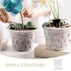 BESPORTBLE 5sets Clear Orchid Pots Flower Planter with Saucers Breathable