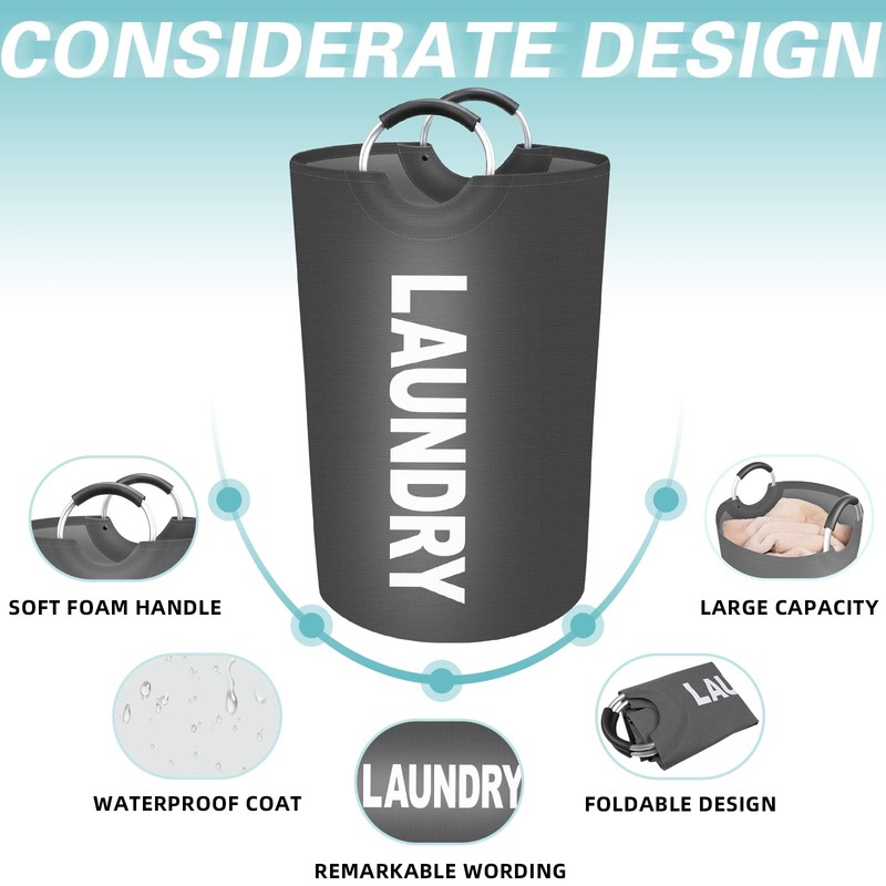 StorageRight 115L Large Laundry Basket, Laundry Hamper, Dirty Clothes Hamper