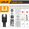 LEILUO 10 Pcs Titanium Oscillating Multitool Blades for Wood and