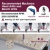 QUEFORET Diamond Drill Bits Set 5pcs - 4pcs 6/6/8/10mm Dry
