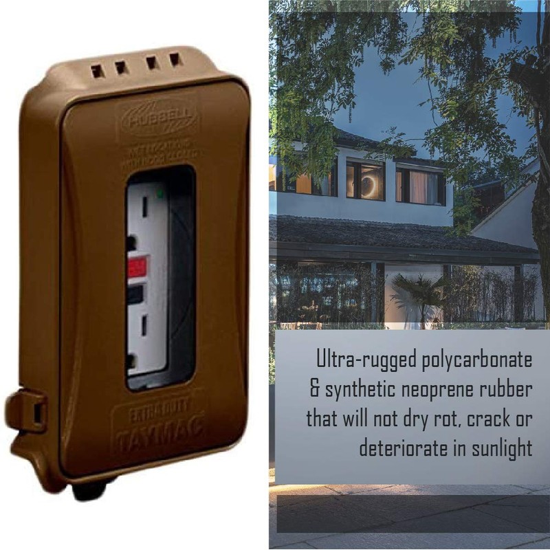 TAYMAC ML500 Single-Gang Mount 16-in-1 Flat Nonmetallic Weatherproof Vertical/Horizontal, 1-Pack,