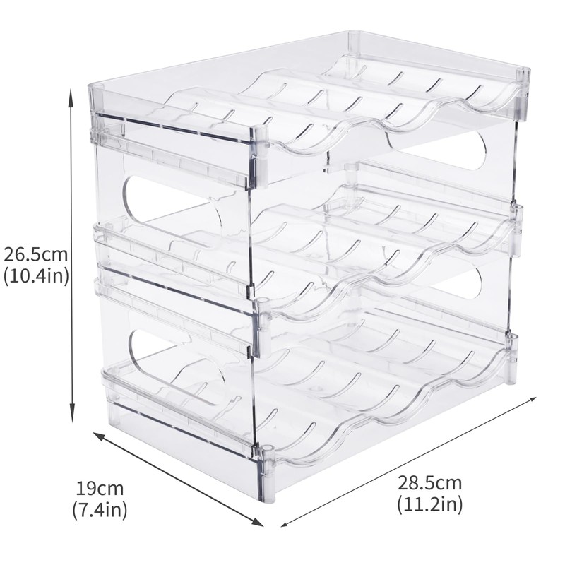 Mowhut Cat Food Can Organizer, Can Organizer for Pantry, 3-Tier