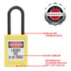 Master Lock S32YLW Yellow Dielectric Zenex thermoplastic Safety Padlock, 35mm