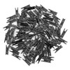 WOSHIGOU 100 PCS 1 Inch Wooden Black Clothespins, Mini Clothes