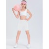 Haloumoning Girls Volleyball Spandex Shorts Kids Athletic Biker Dance Gymnastics