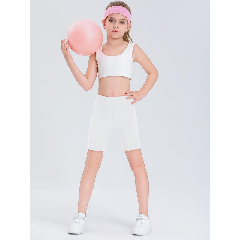 Haloumoning Girls Volleyball Spandex Shorts Kids Athletic Biker Dance Gymnastics