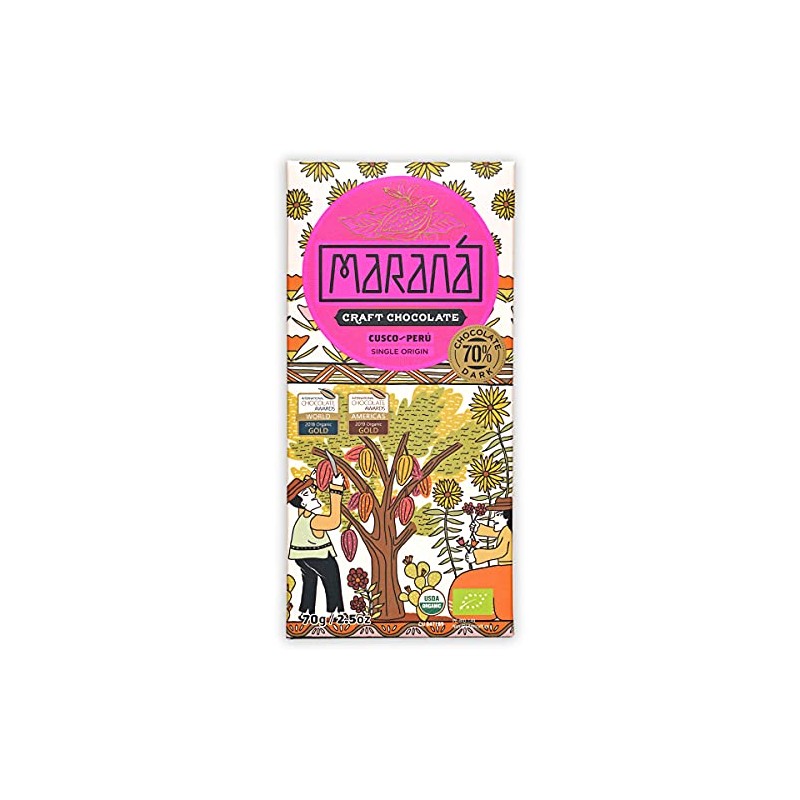 Maraná Chocolate Cusco 70% Dark Chocolate 3 Pack - Peruvian