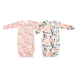 Vollmic Baby Sleep Sack 0-12 Months Newborn Sleeping Bag 100% Cotton Wearable Blanket 0.5 TOG 2 Packs (Ink Pink and Light Pink, 0-3 Months)