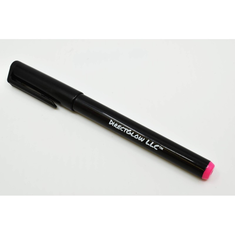 DirectGlow Invisible UV Blacklight Reactive Pen Ink Marker (Red, 1