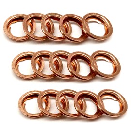 BSAMZO Copper 12mm Crush Washer Oil Drain Plug OEM 11026-JA00A for Nissan 350z, Rogue, G35, G37 (15PCS)