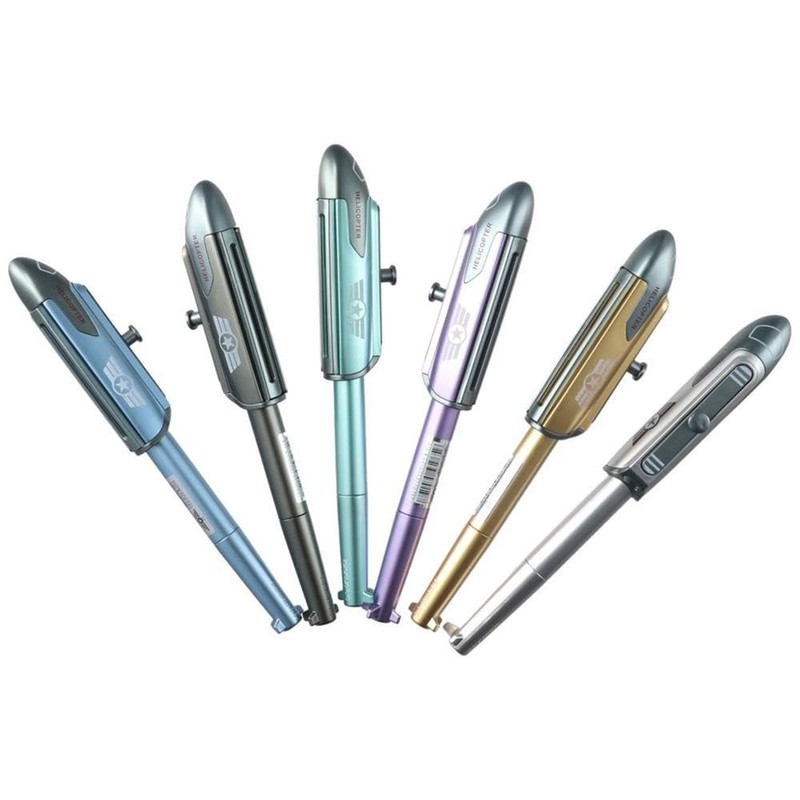 allcoupon 6Pcs Novelty Helicopter Pens, 0.5mm Quick Dry Black Gel