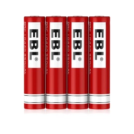 EBL 3.7V 350mAh 10440 Battery Li-ion Rechargeable For Flashlight LED Torch Toys - 4 x Battery
