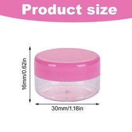 Pack of 6 Transparent Empty Containers, 5 ml Cream Jar, Mini Tins, Empty Jar, Clear Jar, Cosmetic Container, Travel Sample Container, for Filling Cosmetics, Lotions, Creams, Lip Balm
