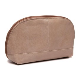 The Chesterfield Brand Torino Leather Cosmetic Bag 8 cm, Cream White, Toiletry bag