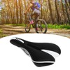 Silicone Bike Saddle Breathable Shock Absorption Black White Mountain Bike
