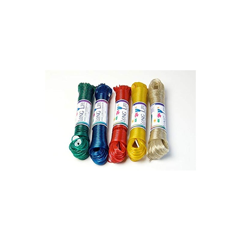 20M - EVERLASTO Long Life Steel CORE Coloured Clothes LINE