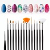 Veraly Set Pinceles Para Mano Alzada Decoracion De Uñas Pincel