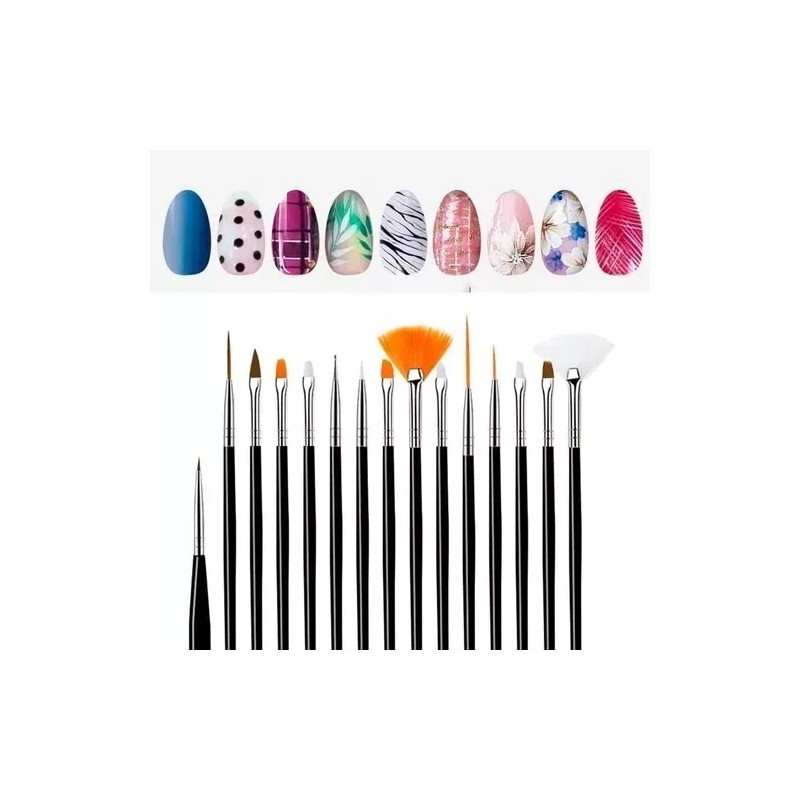 Veraly Set Pinceles Para Mano Alzada Decoracion De Uñas Pincel