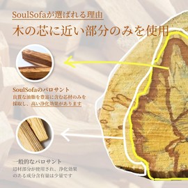 SoulSofa Palo Santo Stick, High Oil Incense Tree, Purifying Incense, Made in Peru, Country of Origin Certified, 1.8 oz (50 g) Palo Santo (High Oil)