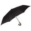 PERLETTI Black Men's Automatic Umbrella with Pattern - Windproof Pocket