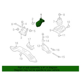 Subaru OEM 10-12 Legacy-Engine Torque Strut Mount 41022aj00a