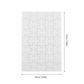 VILLCASE 10 Sheets DIY Blank Puzzle Toy Puzzles to Draw on Sublimation Jigsaw Puzzle DIY Supply Uv 15c Board