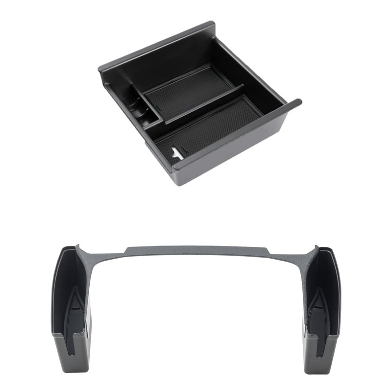 JDMCAR 2PCS Upgrade Gear Shift Organizer Tray and Center Console