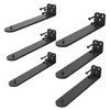 Neevolve Floating Shelf Bracket, 10 Inch 6PACK Black Heavy Duty