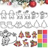 QIURUYUE Pack of 12 Christmas Crafts, Children's Maple Leaf Craft