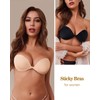 Sticky Bras Push Up - 4 Pairs Adhesive Invisible Silicone
