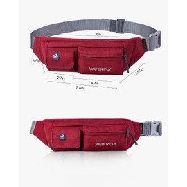 WATERFLY Riñonera Pequeña Running Bolsa de Cintura delgada Resistente al Agua Hombre y Mujer para Deportiva Ciclismo Senderismo Correr Viajar