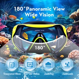 EDGE Snorkeling Gear for Adults & Dry Top Snorkel Set,2in1,Snorkel Mask Adult, with 180°Panoramic View Anti-Fog Anti-Leak,Scuba Diving Mask for Snorkeling Scuba Diving Swimming Free Diving Pink