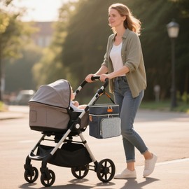 Double Layer Breastmilk Cooler Bag with Ice Pack Insulated Travel Bag for Baby Bottle Breast Milk Storage & Feeding Fits 6 Bottles Up to 9 Ounces Portable Leakproof Bottle Bag for Travel Daycare Gray