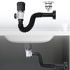 Drain Pipe Kit for Sink Drain Sink Plug Stopper Siphon