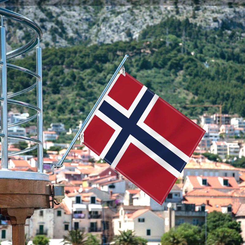 2×3 FT Norway Flag,Medium 60×90 CM Norwegian Outdoor Banner,100D Decor,Doube